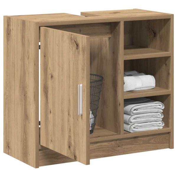 Waschbecken-Schrank Artisan Eiche 63x29x55 cm Holzwerkstoff
