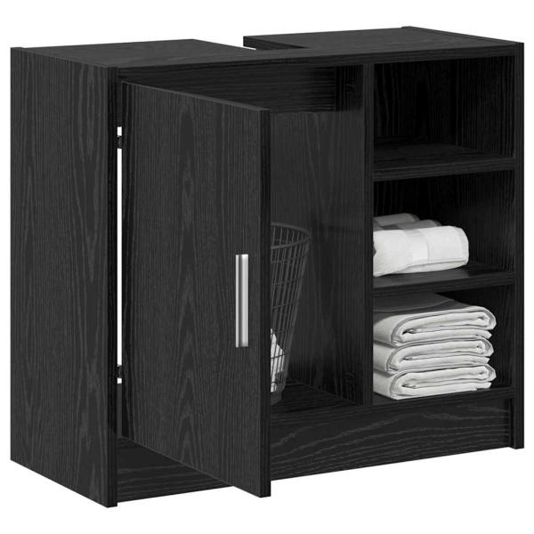 Waschbeckenunterschrank Schwarze Eiche 63x29x55 cm Holzwerkstoff