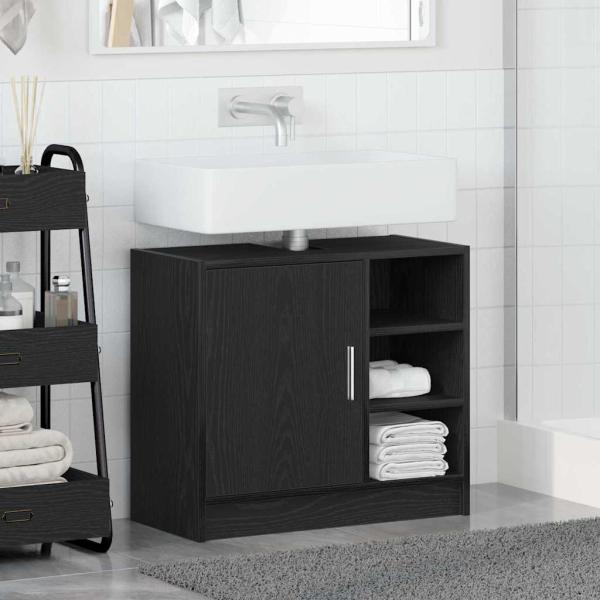 Waschbeckenunterschrank Schwarze Eiche 63x29x55 cm Holzwerkstoff