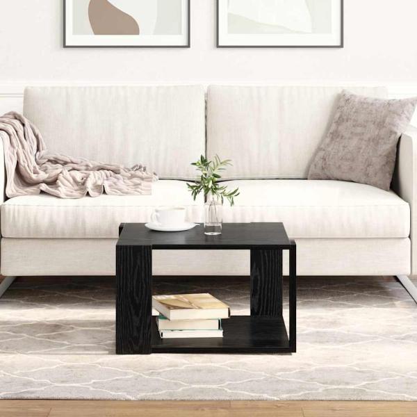 ARDEBO.de - Couchtisch Schwarz Eiche 51,5x51,5x30 cm Holzwerkstoff