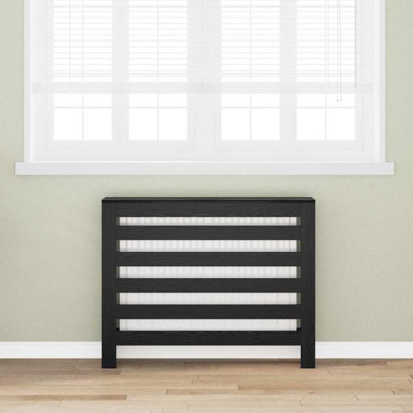 ARDEBO.de - Heizkörperabdeckung Schwarze Eiche 104x20x82 cm Holzwerkstoff