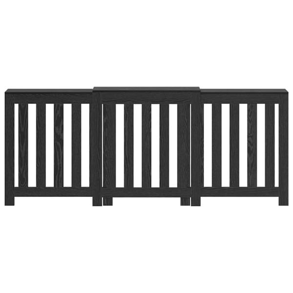 Heizkörperabdeckung Schwarz Eiche 205x21.5x83.5 cm Vorgefertigtes Holz