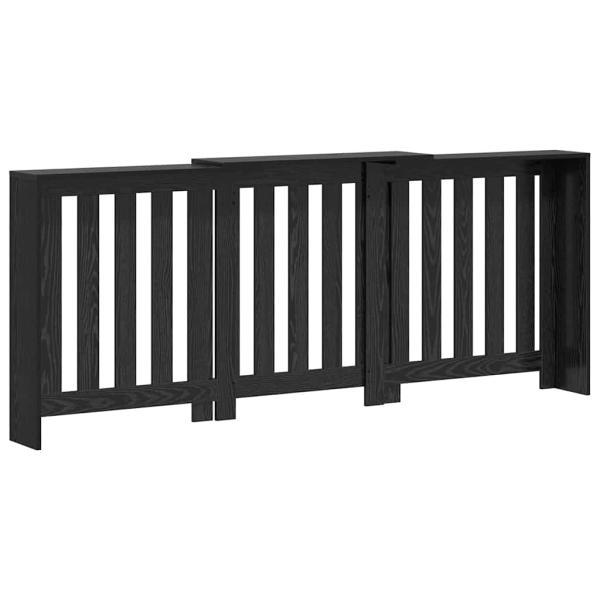 Heizkörperabdeckung Schwarz Eiche 205x21.5x83.5 cm Vorgefertigtes Holz