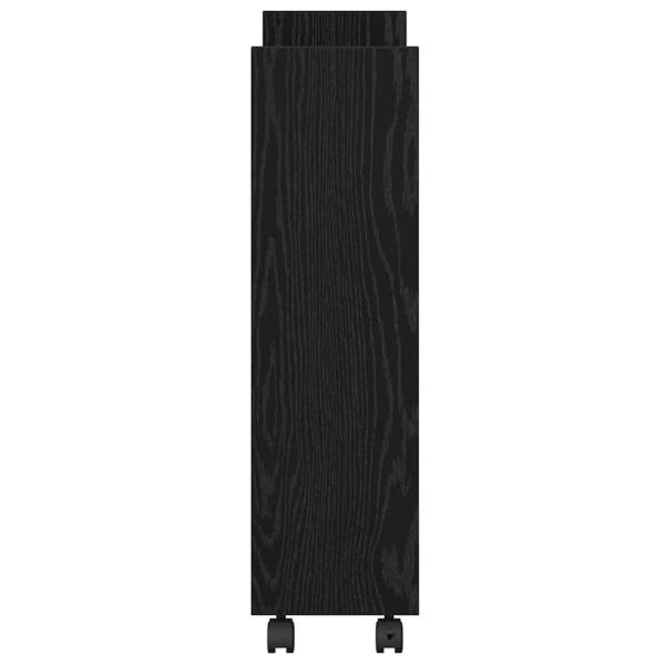 schmaler Aufbewahrungstrolley 3 Tier Schwarze Eiche Ingenieuholz