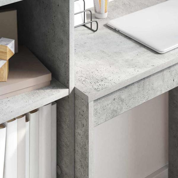 Computertisch Beton Grau Spanplatte mit Beton-Look 70 x 40 x 76 cm