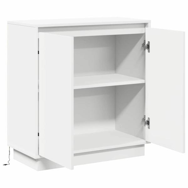 LED Sideboard in Weiß - 71x34.5x75 cm, Hergestellt aus Holzwerkstoff