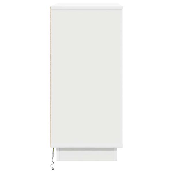 LED Sideboard in Weiß - 71x34.5x75 cm, Hergestellt aus Holzwerkstoff