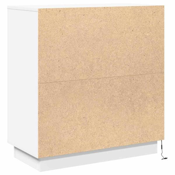 LED Sideboard in Weiß - 71x34.5x75 cm, Hergestellt aus Holzwerkstoff