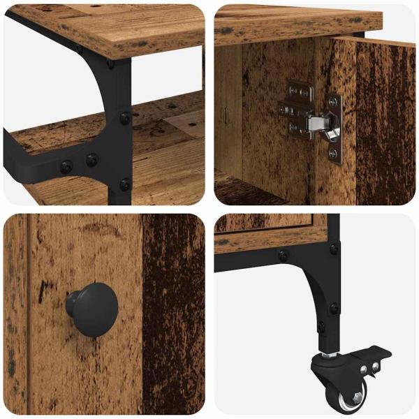 Küchenwagen Altes Holz 87,5x38,5x84,5 cm Ingenieurholz