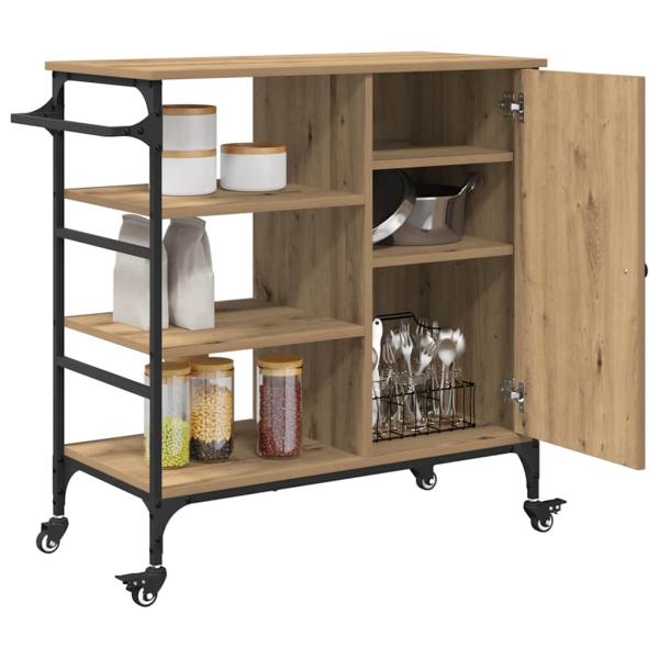 Küchenwagen Artisan Eiche 87,5x38,5x84,5 cm Holzwerkstoff