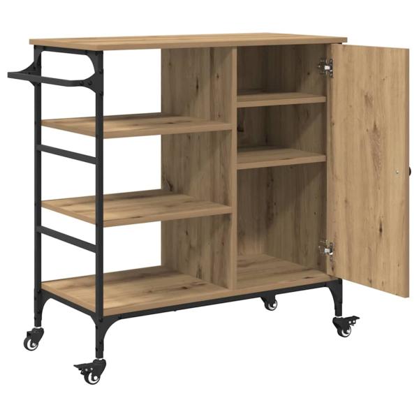 Küchenwagen Artisan Eiche 87,5x38,5x84,5 cm Holzwerkstoff
