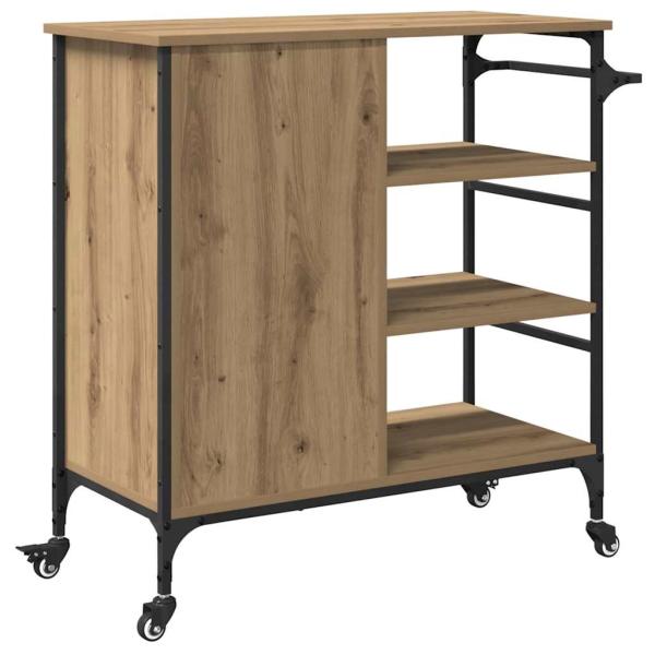 Küchenwagen Artisan Eiche 87,5x38,5x84,5 cm Holzwerkstoff