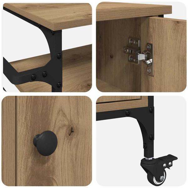 Küchenwagen Artisan Eiche 87,5x38,5x84,5 cm Holzwerkstoff