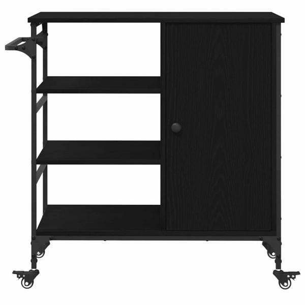 Küchentrolley Schwarze Eiche 87.5x38.5x84.5 cm Holzwerkstoff