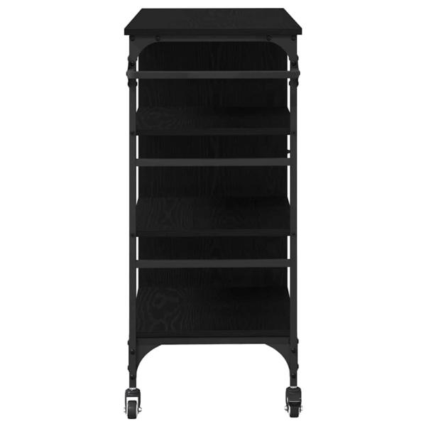Küchentrolley Schwarze Eiche 87.5x38.5x84.5 cm Holzwerkstoff