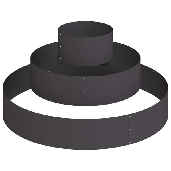 ARDEBO.de - Metallpflanzgefäß Stahl/Schwarz Stahl Groß Dekorative Intarsien