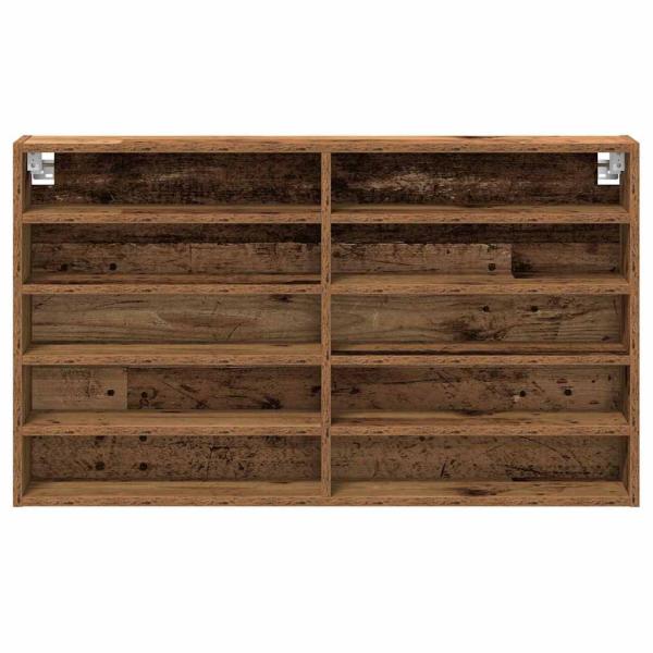 Vitrine Schrank Alte Holz 100x15x58 cm Holzwerkstoff
