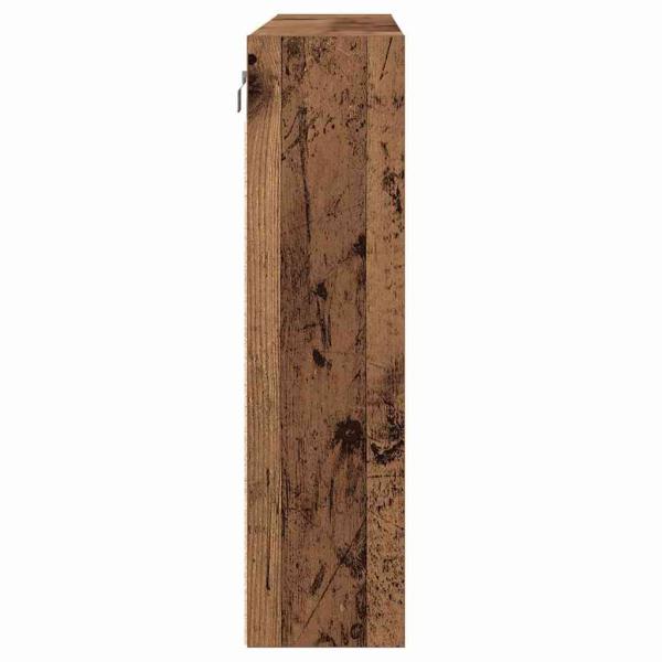 Vitrine Schrank Alte Holz 100x15x58 cm Holzwerkstoff