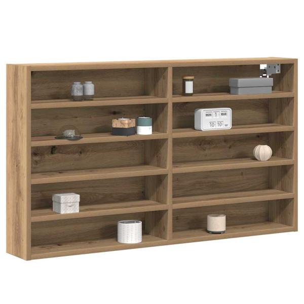 Vitrine Schrank Artisan Eiche 100x15x58 cm Holzwerkstoff