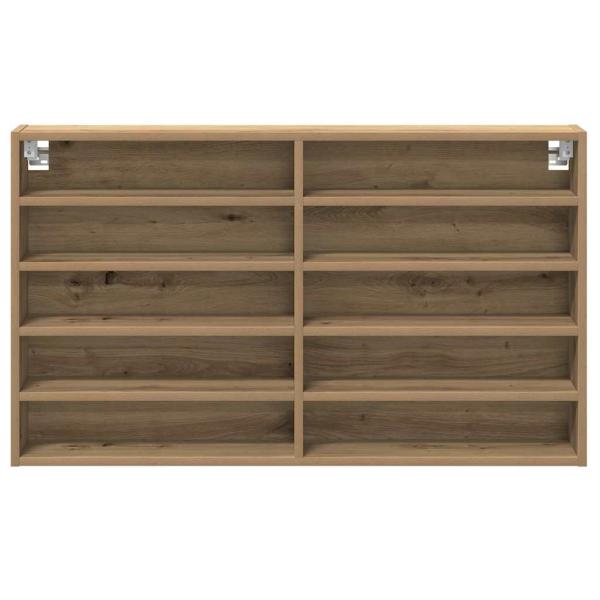 Vitrine Schrank Artisan Eiche 100x15x58 cm Holzwerkstoff