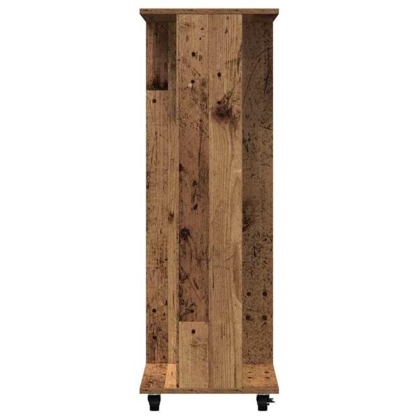 Kleiderschrank mit Rädern Altholz 102x38x110 cm Ingenieurholz