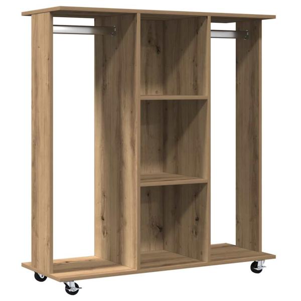 Kleiderschrank mit Rollen Artisan Eiche 102x38x110 cm Holzwerkstoff