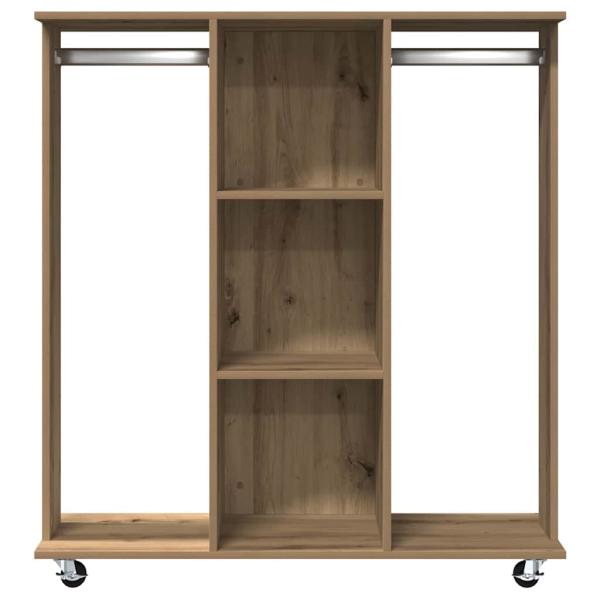 Kleiderschrank mit Rollen Artisan Eiche 102x38x110 cm Holzwerkstoff