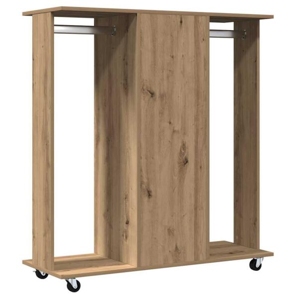 Kleiderschrank mit Rollen Artisan Eiche 102x38x110 cm Holzwerkstoff