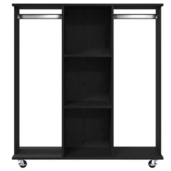 Kleiderschrank mit Rollen Schwarz Eiche 102x38x110 cm aus Holzwerkstoff