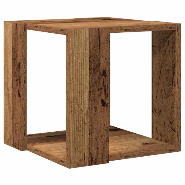 Couchtisch Altes Holz Massives recyceltes Holz 32 x 32 x 30 cm