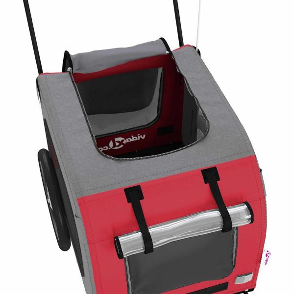 Roter Haustierbuggy Rot Polyester, Metall 124 x 53 x 53 cm