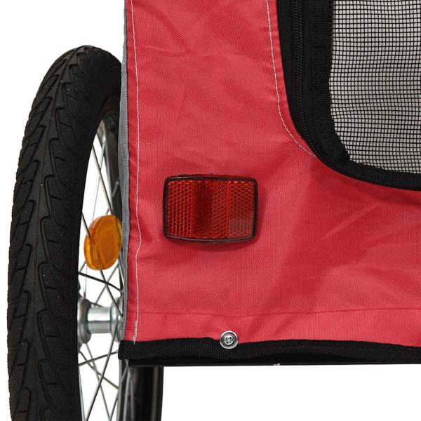 Roter Haustierbuggy Rot Polyester, Metall 124 x 53 x 53 cm