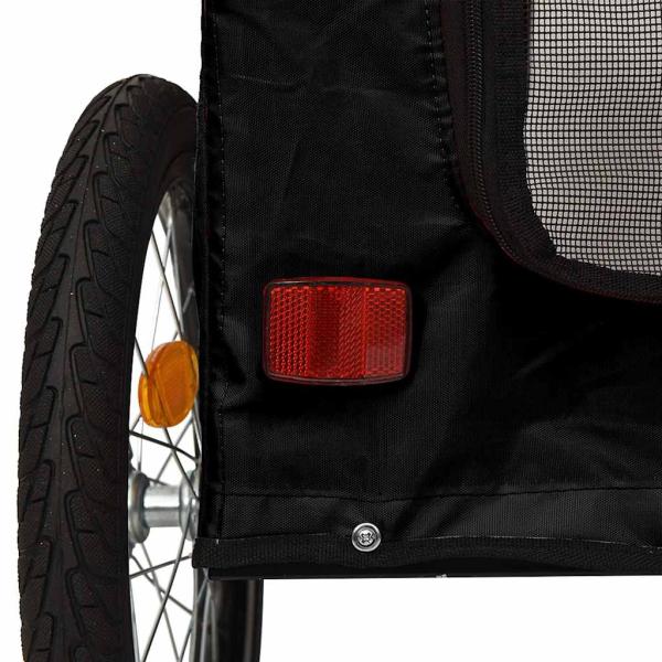 schwarzer Haustierkinderwagen Schwarz Metall, Stoff