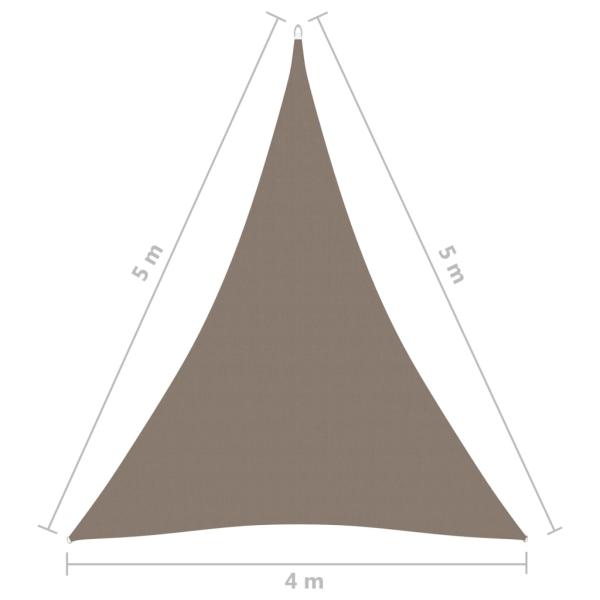 Sonnensegel Oxford-Gewebe Dreieckig 4x5x5 m Taupe