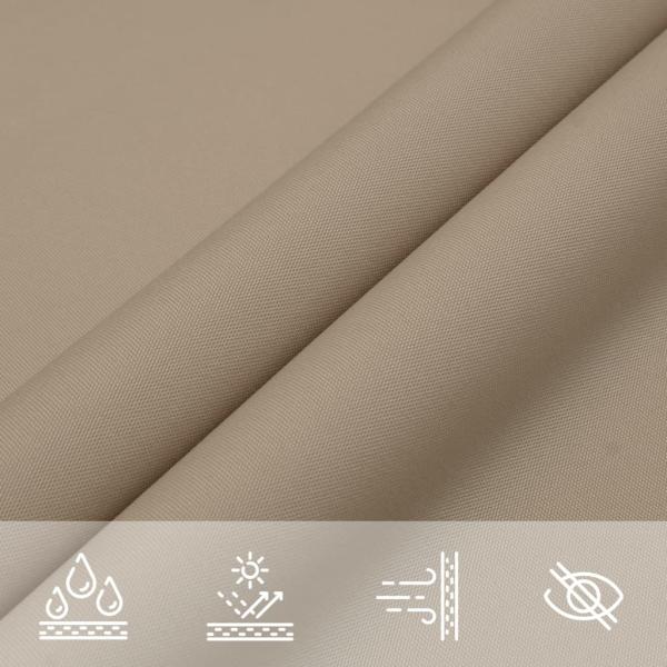 Sonnensegel Oxford-Gewebe Dreieckig 5x6x6 m Taupe