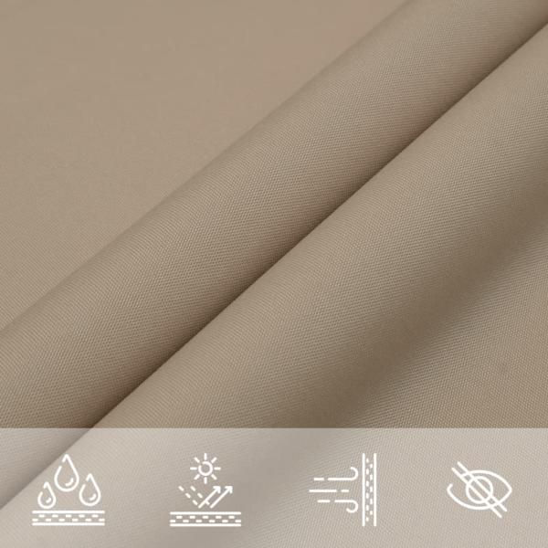 Sonnensegel Oxford-Gewebe Dreieckig 3x4x4 m Taupe