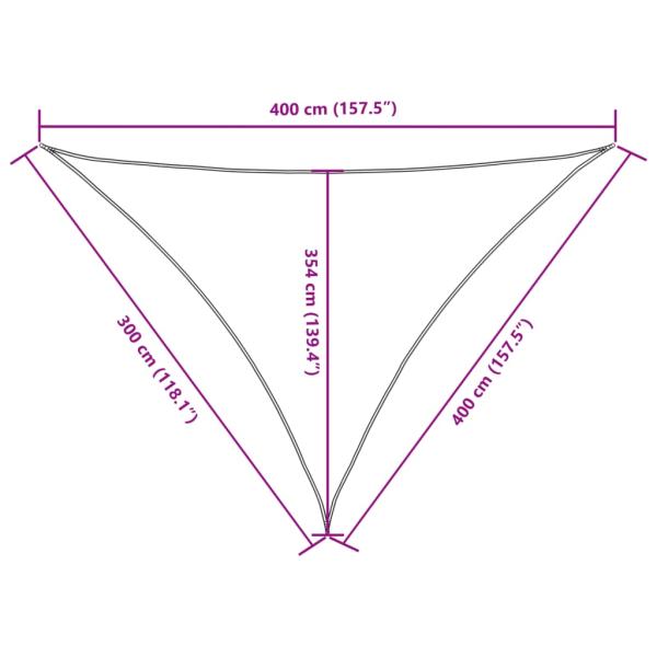 Sonnensegel Oxford-Gewebe Dreieckig 3x4x4 m Taupe