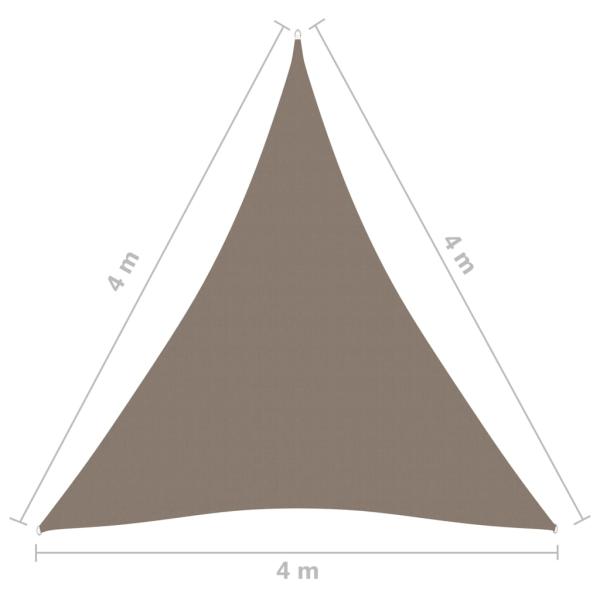 Sonnensegel Oxford-Gewebe Dreieckig 4x4x4 m Taupe