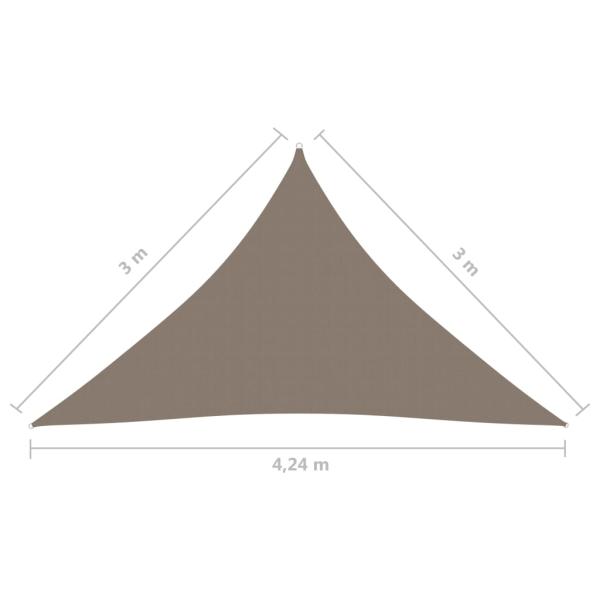 Sonnensegel Oxford-Gewebe Dreieckig 3x3x4,24 m Taupe