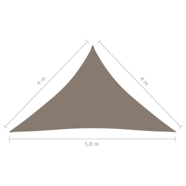 Sonnensegel Oxford-Gewebe Dreieckig 4x4x5,8 m Taupe