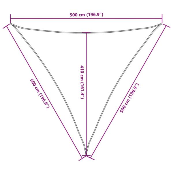 Sonnensegel Oxford-Gewebe Dreieckig 5x5x5 m Taupe