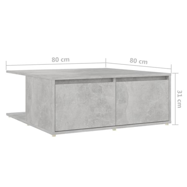 Couchtisch Betongrau 80x80x31 cm Holzwerkstoff