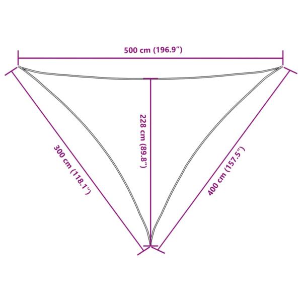 Sonnensegel Oxford-Gewebe Dreieckig 3x4x5 m Taupe