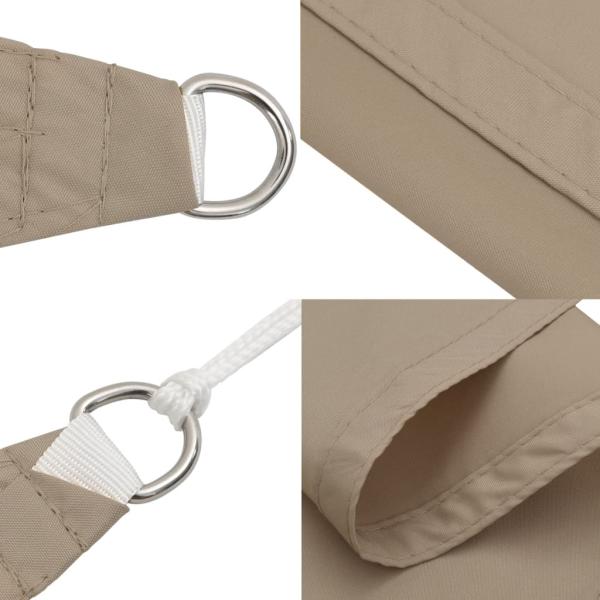Sonnensegel Oxford-Gewebe Dreieckig 3x4x5 m Taupe