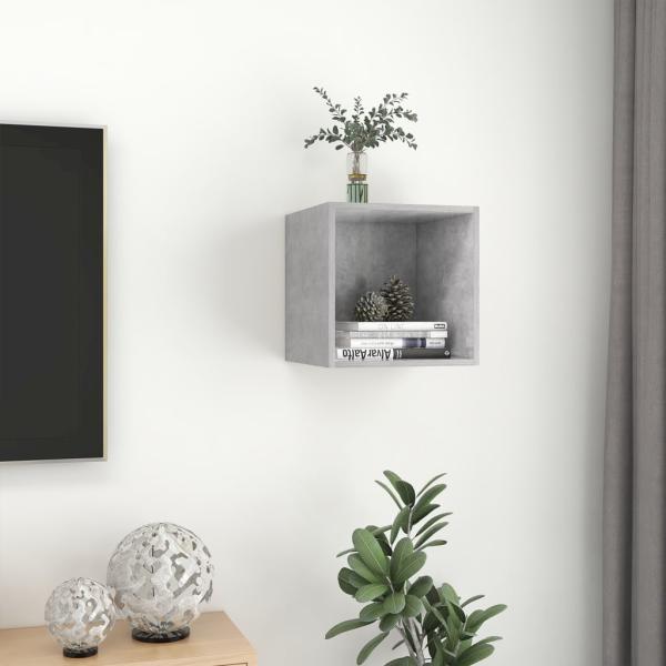 Wandschrank Betongrau 37x37x37 cm Holzwerkstoff