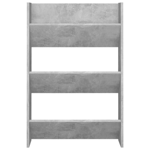 Wand-Schuhschrank Betongrau 60x18x90 cm Holzwerkstoff