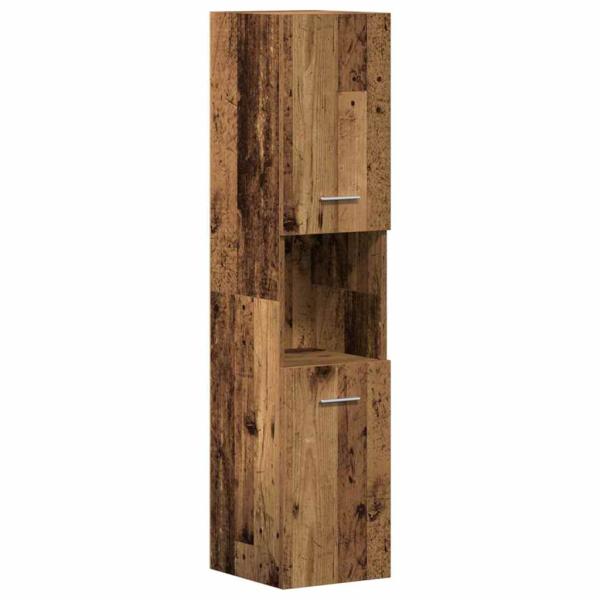 3-teiliges Badezimmermöbel Set Altes Holz