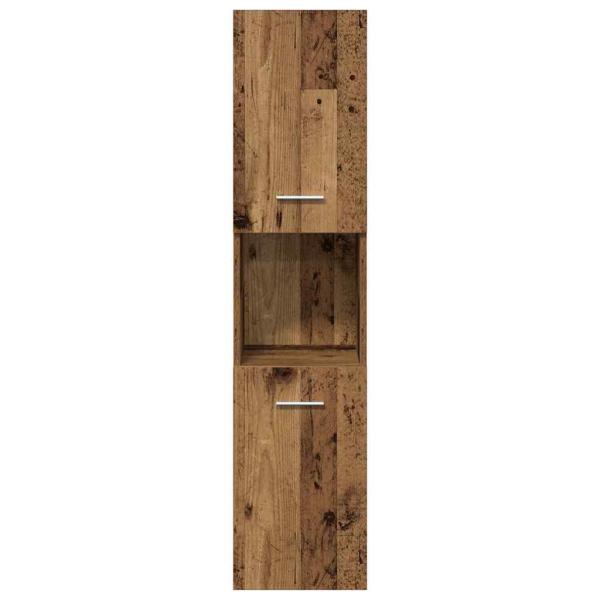 3-teiliges Badezimmermöbel Set Altes Holz