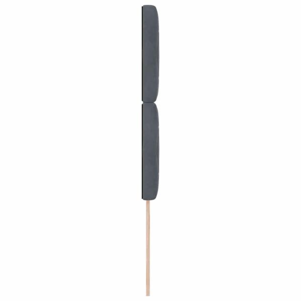 Kopfteil Kristallknopf Gesteppt Dunkelgrau 90 cm Velours, Kopfteil Kristallknopf Gesteppt Dunkelgrau 180 cm Velours