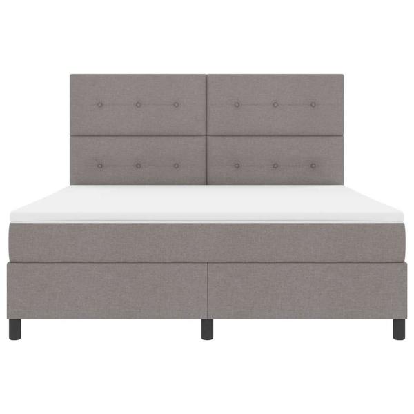 Boxspringbett mit Matratze Taupe Super King Stoff